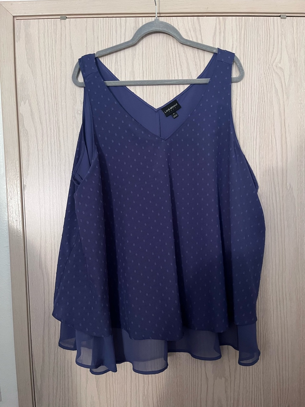 Lane Bryant Sleeveless V-Neck Layered Chiffon Tank
